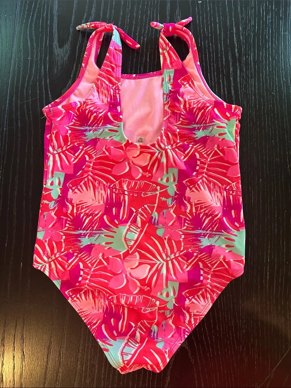 Kensie Girls Bright Pink Tropical-Print One-Piece Swimsuit